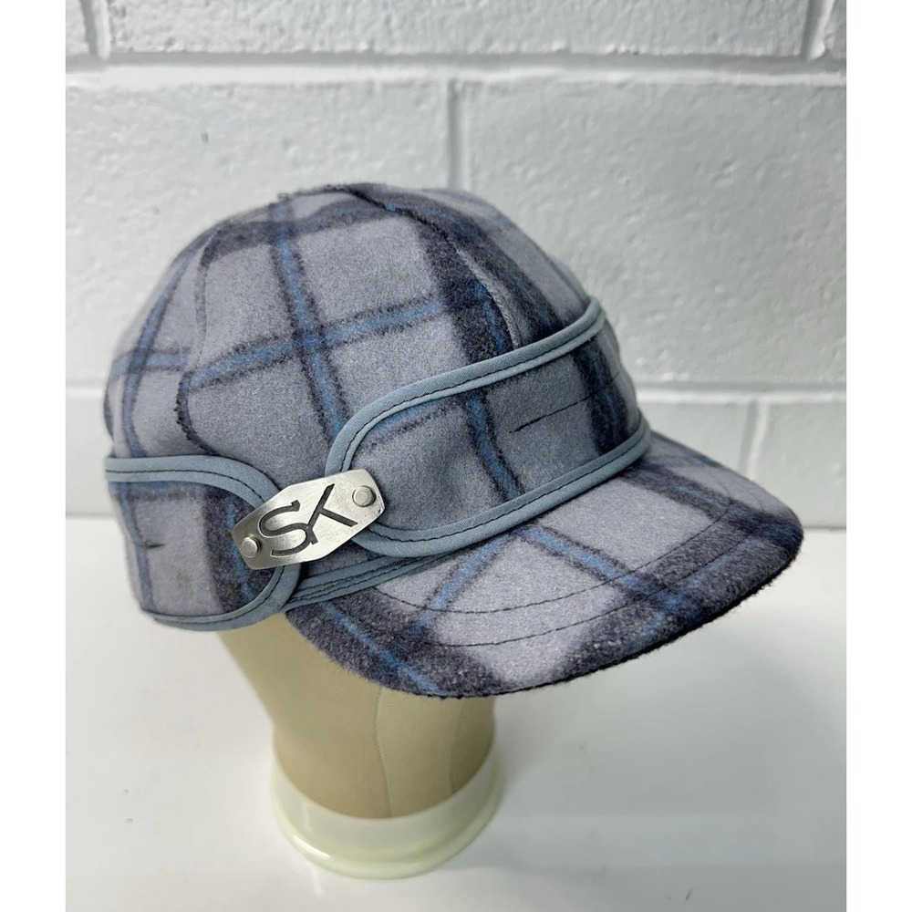 Stormy Kromer Ida Frost Wool Hat Grey Plaid Winter / Women's 7 1/2